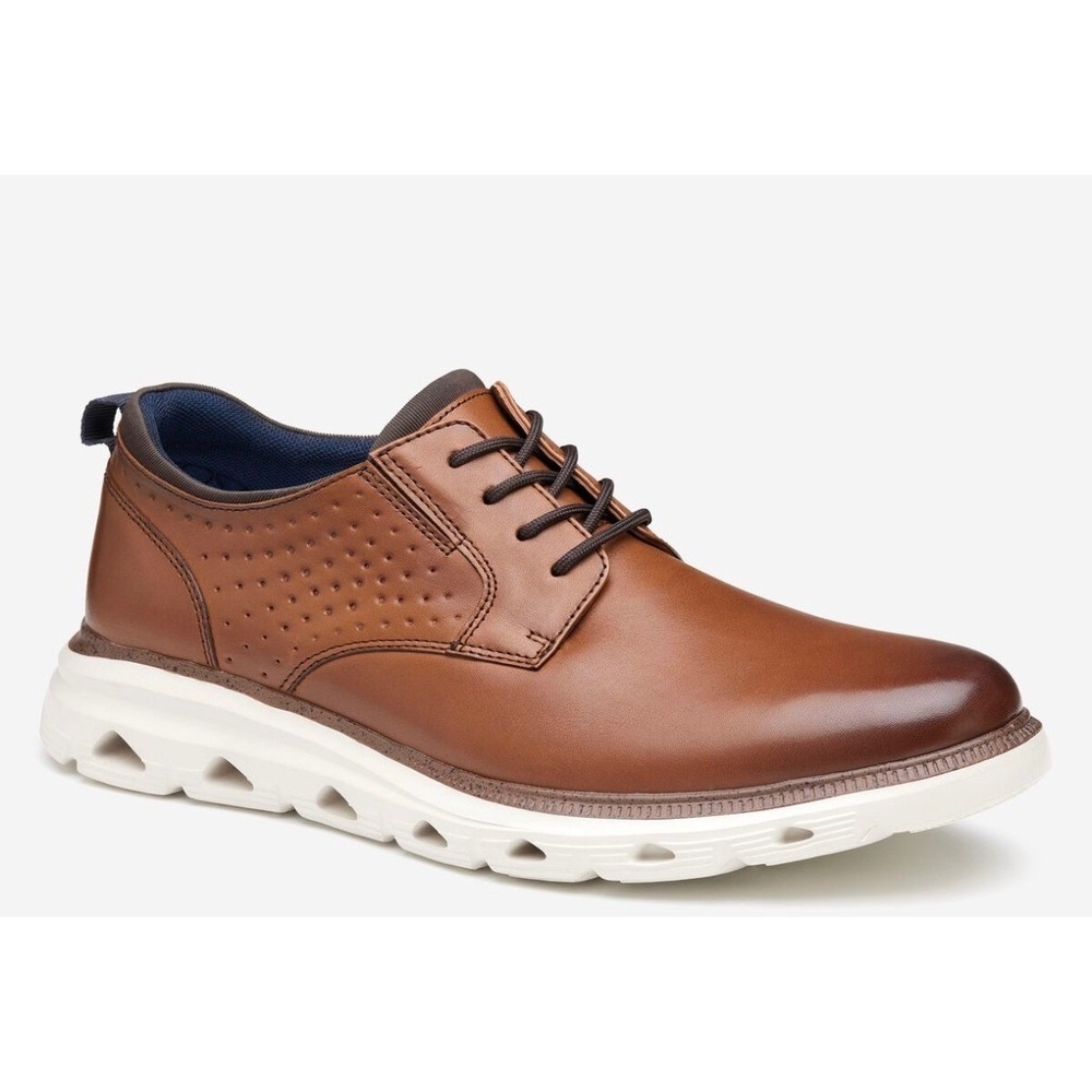 Johnston & Murphy XC4 Prentiss Tan Leather Plain Toe Oxford Mens 9.5M